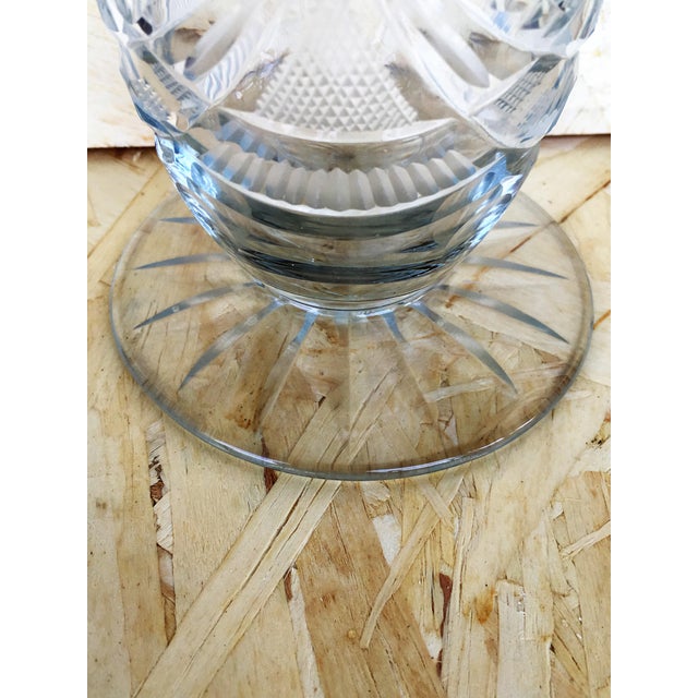 20th Century Art Deco Etched Carved Glass Vase With Ornamental Motifs For Sale In Miami - Image 6 of 7