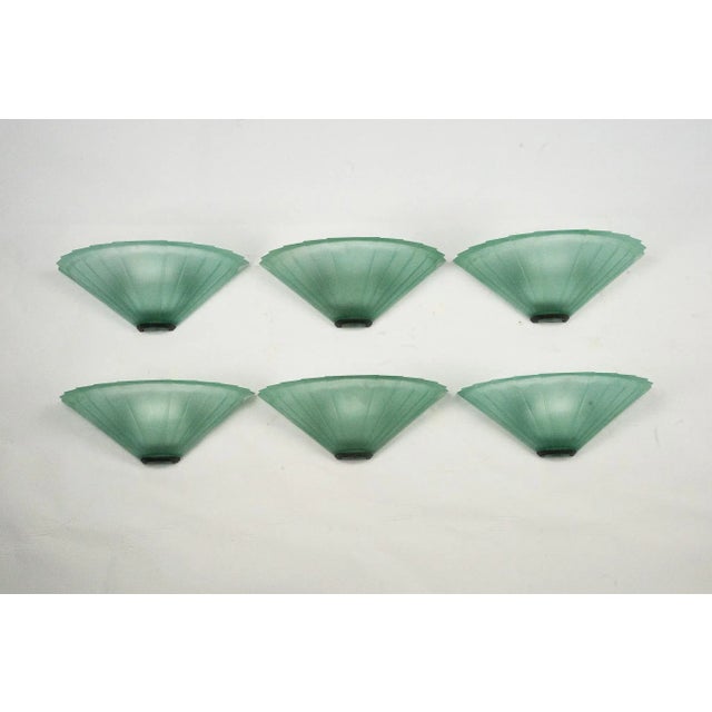 Sconces in Green Murano Glass from De Majo, Italy, 1980s, Set of 6 For Sale - Image 14 of 14
