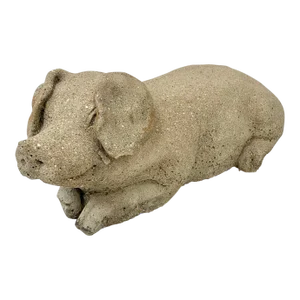20th Century Vintage Concrete Garden Pig Statue