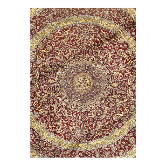 Viscose on a cotton foundation with a medallion This rug has a dense, soft pile, and excellent quality, to ensure that you...
