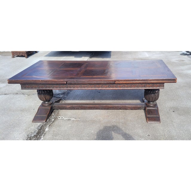 Brown 19th Century Jacobean Large Antique Refectory Dining Table For Sale - Image 8 of 17