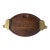 Vintage Mid-Century Walnut Carving Board With Solid Brass Pig Head Handles | Sculptural Charcuterie & Serving Board For Sale