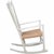 Hans wegner rocking chair model j16 with a frame of white painted beech and a seat of paper cord. The chair is from the...