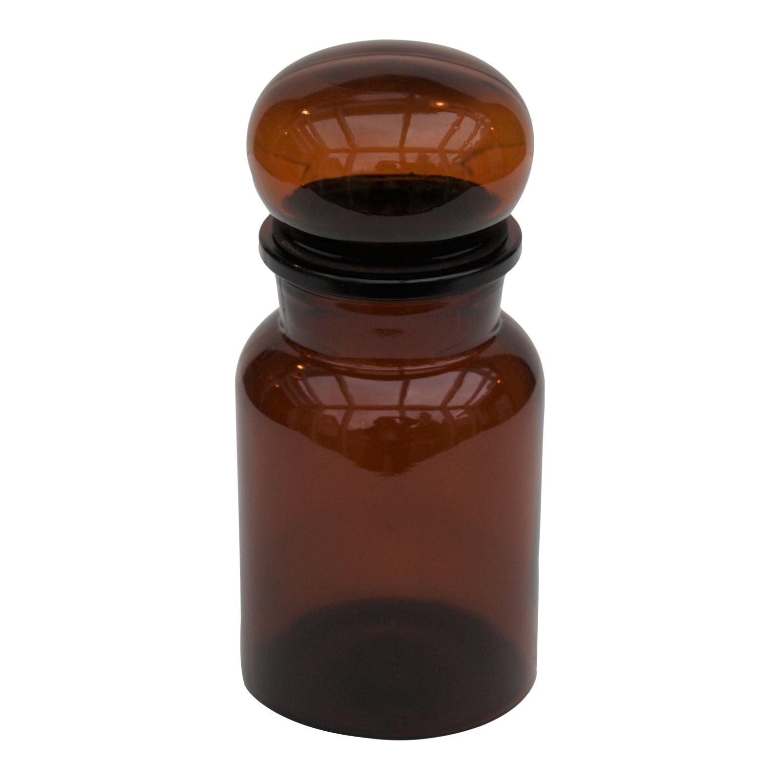 Belgian Brown Glass Jar | Chairish