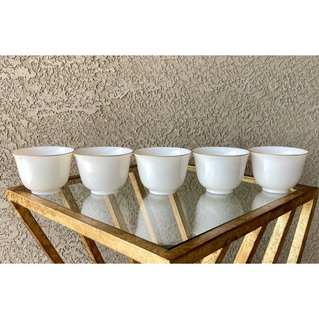 Circa 1960/1970 Japanese Porcelain Hasami Yaki Yunomi Aka Tea Cups - Set of 5 For Sale - Image 4 of 13