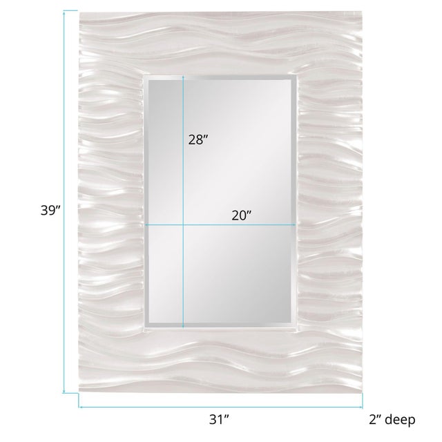 Kenneth Ludwig Chicago Zenith Mirror - Glossy White For Sale - Image 4 of 11