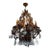 Vintage Italian Gilt Tole Mid-Century Modern Chandlier For Sale