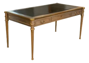John Vesey, Louis XVI Style, Steel, Bronze, Rare Writing Desk, Usa, 1960s