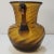 Folk Art 1970s Swirl Optic Amber Glass Pitcher For Sale - Image 3 of 5
