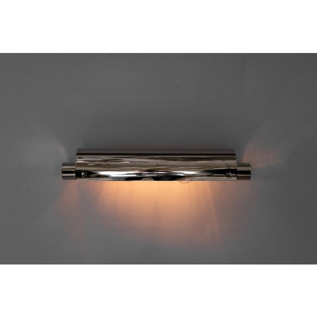 Art Deco Nickel-Plated Wall Lamp, Vienna, Austria, 1920s For Sale - Image 16 of 18