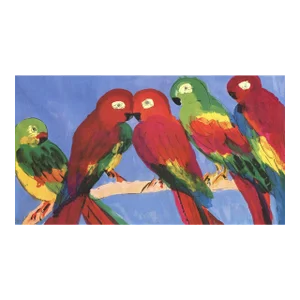 Walasse Ting 'Parrots' Contemporary France Offset Lithograph