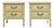 Vintage Henry Link Bali Hai Coastal Hollywood Regency Cream Nightstands, 2 Pieces, Attributed For Sale