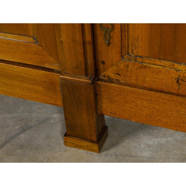 French Walnut 19th Century Three-Door Enfilade with Marble Top and Pilasters For Sale - Image 9 of 12