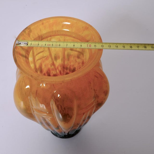 Art Deco Glass Paste Vase, 1920s For Sale - Image 11 of 14