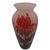 Art Deco Large Degué French Art Deco Acid-Etched Cameo Glass Vase With Ruby Red Floral Overlay, Circa 1925 For Sale - Image 3 of 10