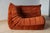 Ligne Roset Amber Togo Velvet Corner Chair, Two and Three Seater Sofas by Michel Ducaroy for Ligne Roset, 1979, Set of 3 For Sale - Image 4 of 12