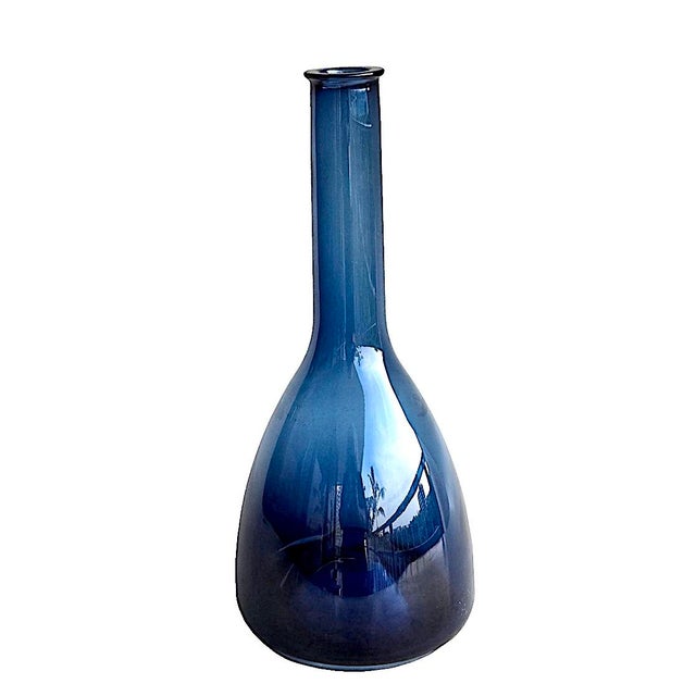 Glass 1960's Holmegaard Long Neck Decanter/Vase For Sale - Image 7 of 10