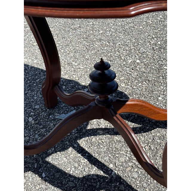 Victorian Parlor Table in Walnut Wood along with a Marble Top .