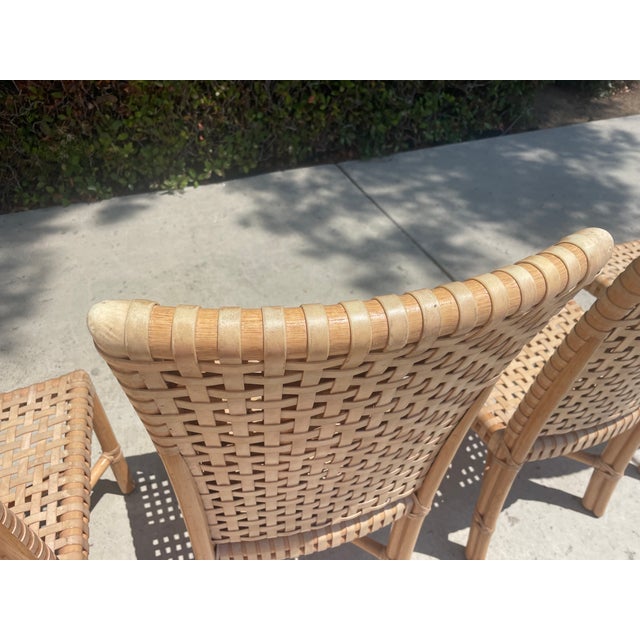 Authentic McGuire Antalya Laced Rawhide Dining Chairs, a Set of 4 For Sale - Image 9 of 12
