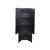 Asian Oriental Black Lacquer Red Trim Narrow Storage Accent Cabinet For Sale - Image 3 of 7