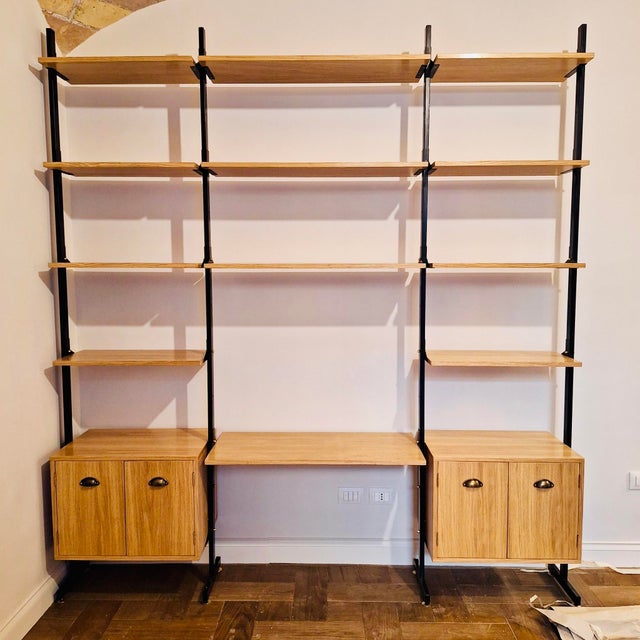 Vintage Danish Oak Bookcase For Sale - Image 4 of 4