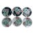 Set of 6 Vendanges Small Porcelain Plates by Philippe Deshoulieres For Sale