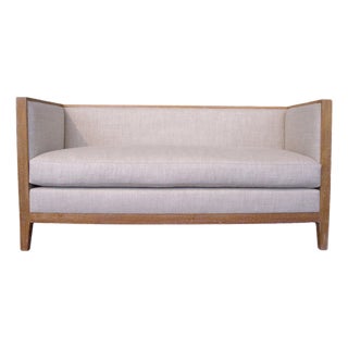 St. Germain Settee, Light Cerused Oak For Sale