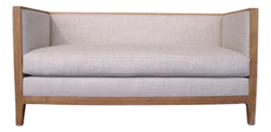St. Germain Settee, Light Cerused Oak