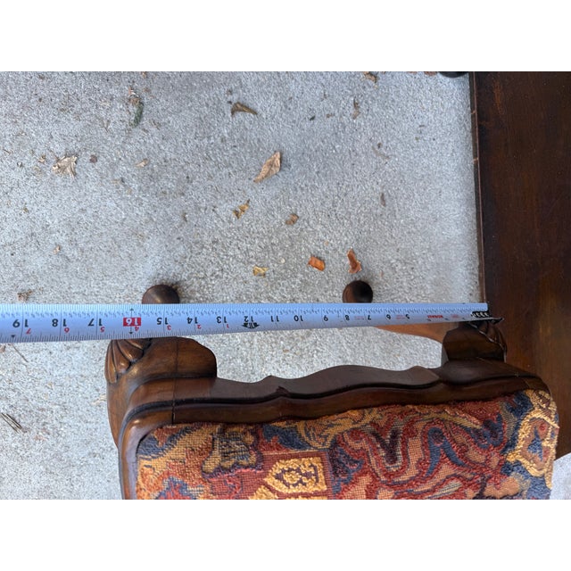 Early 20th Century Antique French Walnut Footstool For Sale - Image 11 of 17