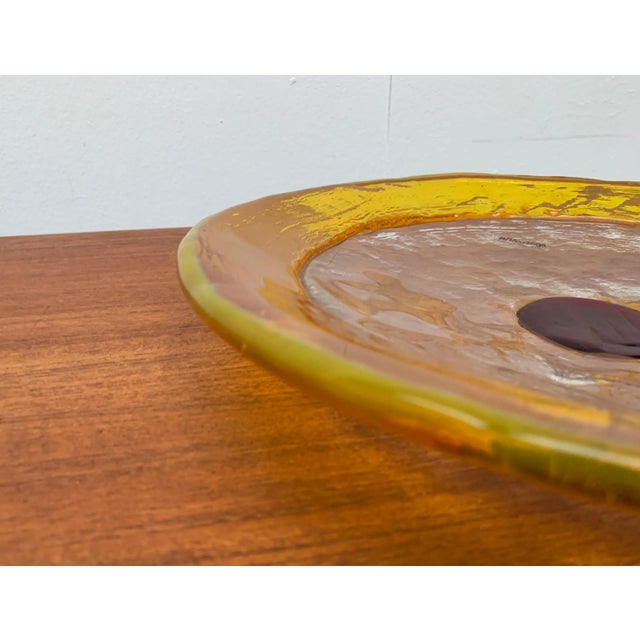 Mid-Century Italian Murano Glass Bowl or Plate from Av Mazzega For Sale - Image 16 of 18