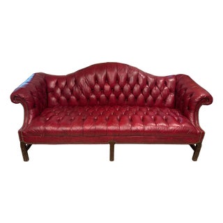 Early 18th Century Rose Queen Anne Pin Cushion Couch For Sale