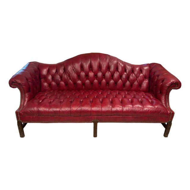 Early 18th Century Rose Queen Anne Pin Cushion Couch For Sale