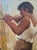Willem Van Den Berg Rare Vintage 1960's Oil Painting Stone Masons in a Quarry For Sale - Image 4 of 15