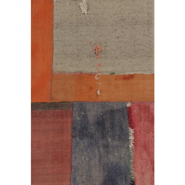 Rug & Kilim Vintage Anatolian Patchwork Rug in Polychromatic Geometric Design - Rug & Kilim For Sale - Image 4 of 9
