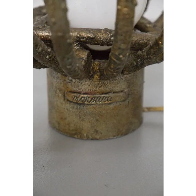 Italian Brutalist Table Lamp by Marsura Salvino For Sale - Image 9 of 13