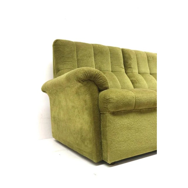 Mid-Century Modern Vintage Element Sofa in Green Velvet, 1960s, Set of 3 For Sale - Image 3 of 7