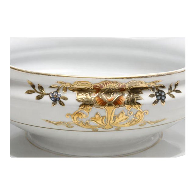 Noritake 42200 Gravy Boat W/Attached Under Plate, Pristine Condition 1940s For Sale