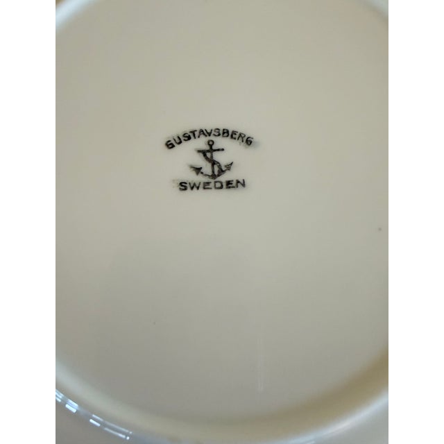 Vintage Gustavsberg Blå Blom Swedish Dinner Plates Set of 3 For Sale In West Palm - Image 6 of 6