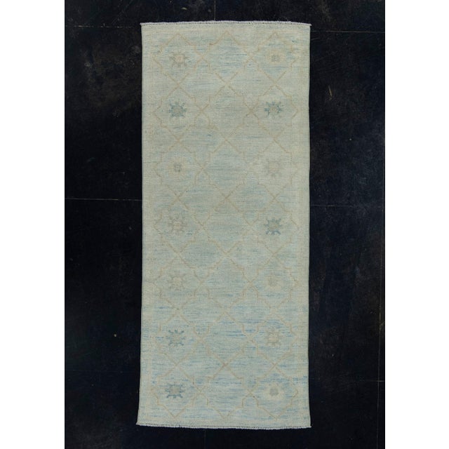 Taupe Turkish Oushak Runner Rug 2'9" x 12'1" #17835 For Sale - Image 8 of 8