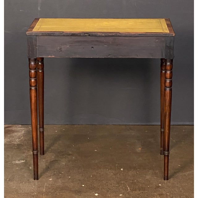 English Writing Table or Desk of Mahogany With Leather Top For Sale - Image 10 of 15