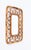 Marvellous Mid-Century rectangular wall mirror in bamboo and rattan.
