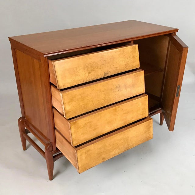 Mid Century Italian Parchment Three Piece Storage Suite For Sale In Chicago - Image 6 of 13