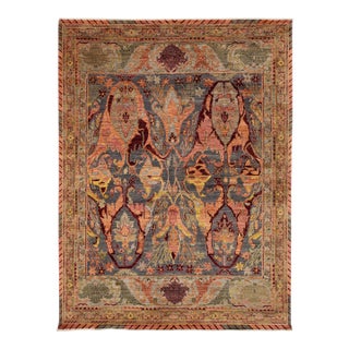 Modern Bidjar-Style Wool Rug — Vibrant Colors, Dense Weave, Timeless Symmetry For Sale