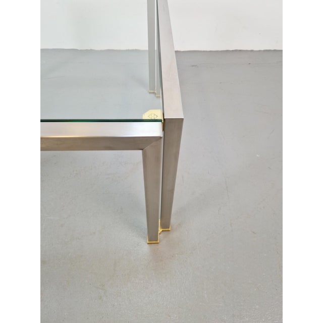 Regency T28 Coffee Table in Brass and Glass from Peter Ghyczy, 1970s For Sale - Image 11 of 18