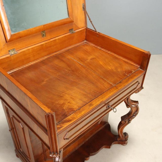 Louis Philippe Walnut and Cherry Vanity For Sale - Image 5 of 12