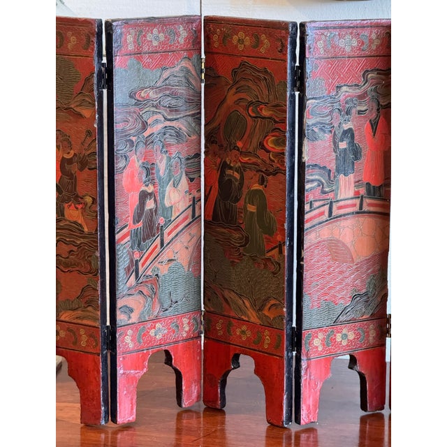 Chinese Folding Table Screen For Sale - Image 6 of 13