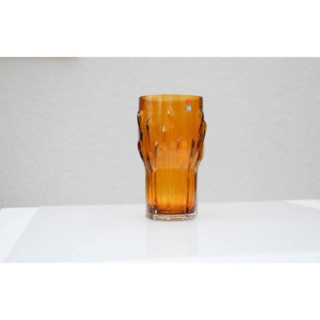 Finnish Art Glass Vase by Kaj Blomqvist for Humppila For Sale - Image 6 of 14