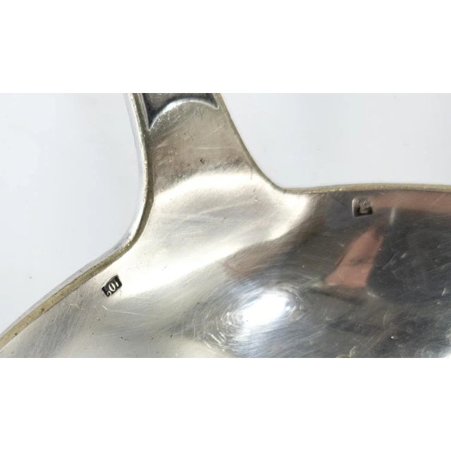 20th Century French Silverplated Serving Ladle Spoon by Guillamot For Sale - Image 4 of 8