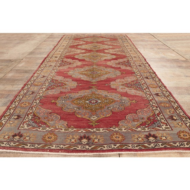Vintage Turkish Oushak Rug, 04'11 X 11'11 For Sale - Image 9 of 10