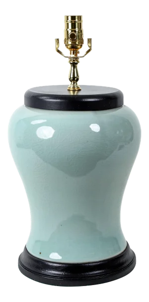 Vintage Chinese Celadon Table Lamp